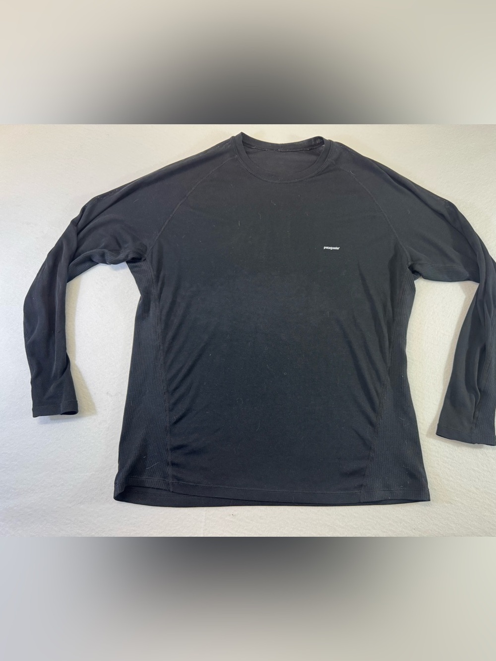 Patagonia Black Crew long Sleeve quick dry athletic Tee men’s XL